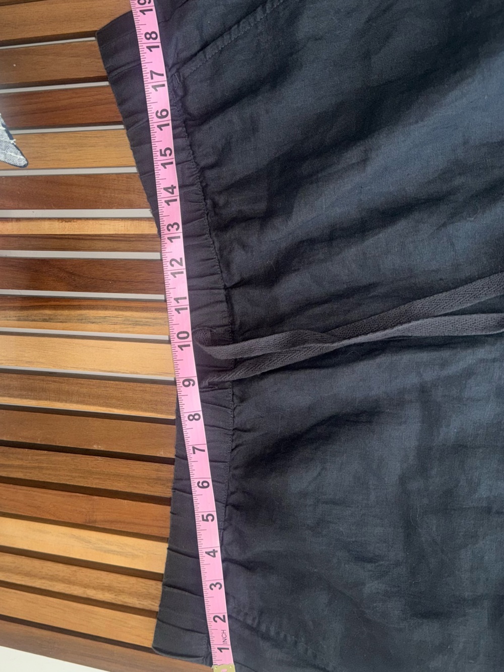 Eileen Fisher Shorts Drawstring Elastic Waist Mid Thigh Linen Graphite XL $128 - Picture 9 of 9